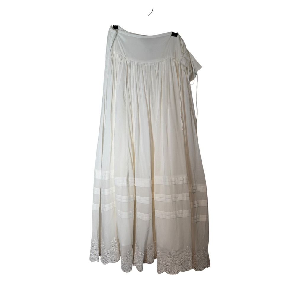 NWT Reformation Aura Skirt Ivory White Eyelet Embroidery Maxi Skirt Medium - Picture 3 of 9
